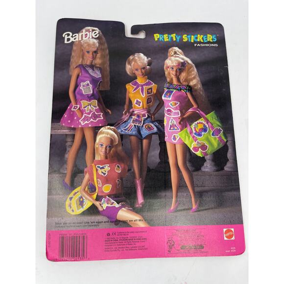 1992 Vintage Barbie Pretty Sticker Fashion Pack NEON OUTFIT NEW 4535 - Picture 5 of 6